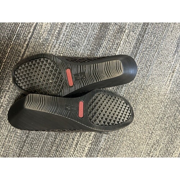 Aerosoles Women’s Black Leather Snake Animal Print Wedge Loafer Bow Pump Size 9 - Picture 5 of 6